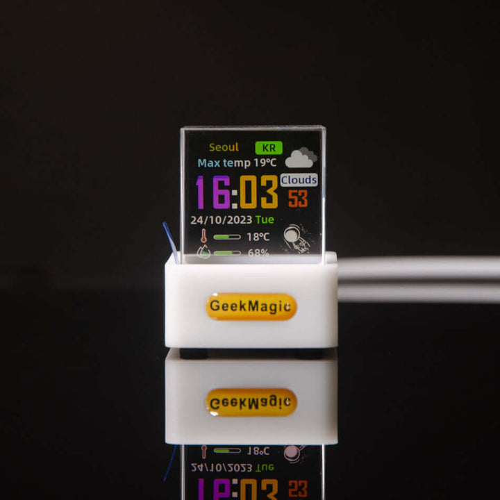 Trendy Mini Transparent WiFi Weather Clock Decoration Display | Kalsten