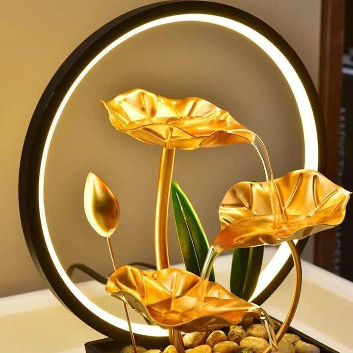 Flowing Water Ornaments Circulating Amp Ring Living Room TV Cabinet Night Light Decoration | Kalsten