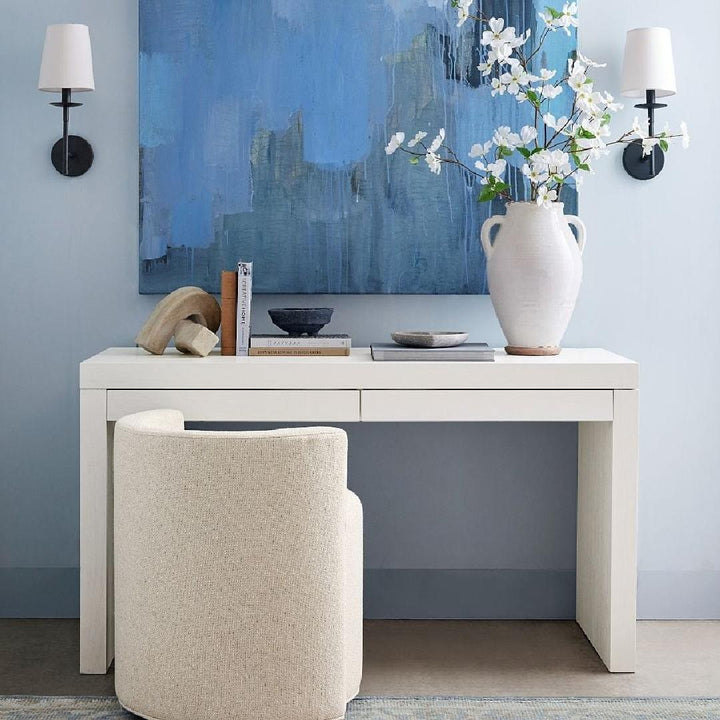 Freyza | Lodge Brass Fabric Wall Light | Kalsten