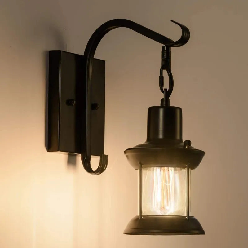 Vintage Glass Shade Wall Lamp Kalsten