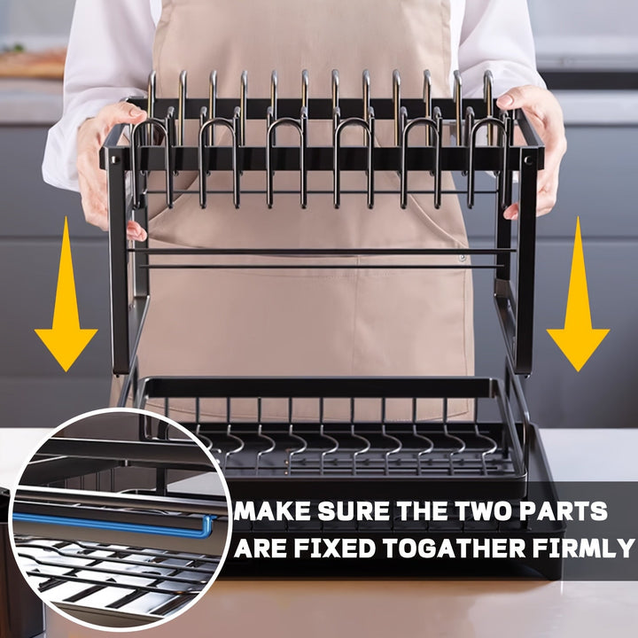 Draining rack 2 tiers with drainage | Kalsten