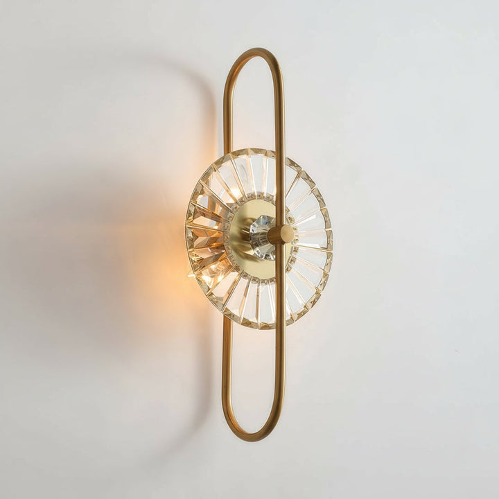 LED Wall Sconce – Art Deco Crystal Gold Iron E14 (25x63cm) | Kalsten