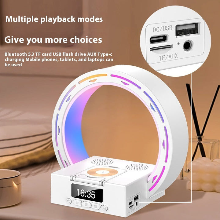 Kalsten | 4-in-1 Bluetooth speaker lamp with charging pad and alarm clock