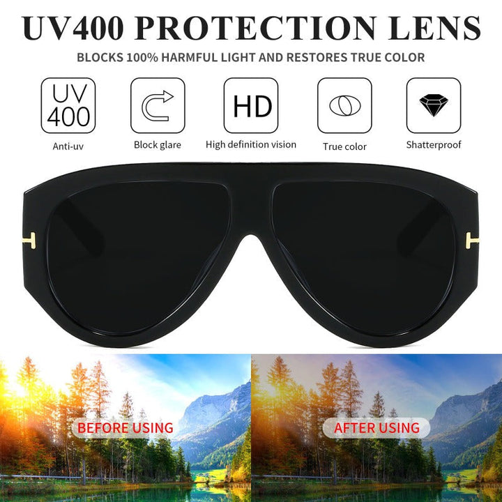 Oversized UV400 Aviator Sunglasses Kalsten