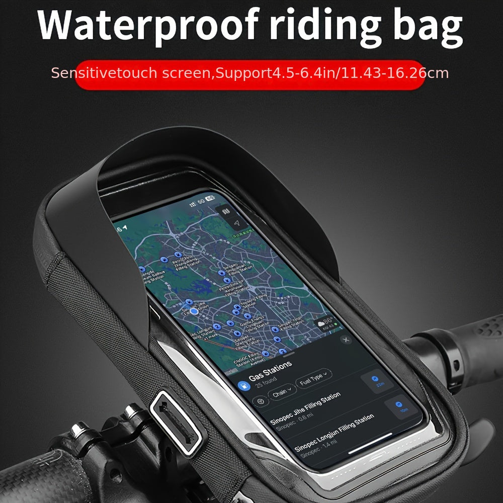 Waterproof Phone Holder for Bike & Motorcycle – 360° Rotatable & Fits 4.5-6.4" | Skanto