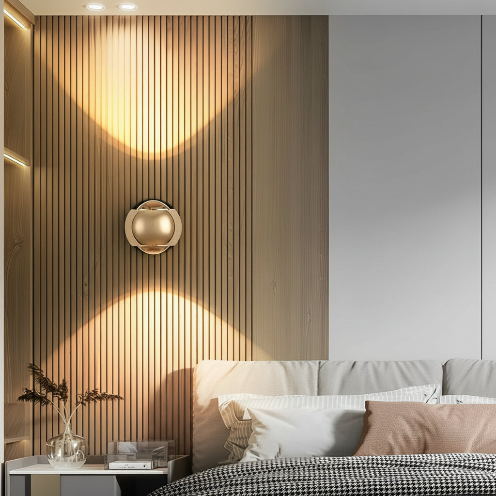 LED Wall Washer Sconce | Round Up Down Aluminum 7W 10cm / 4in Modern Art Gallery Light | Kalsten