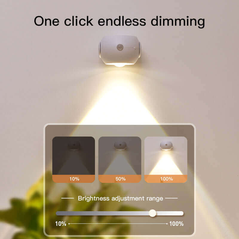 Adjustable Angle Human Sensing Light - Wireless Sunset Light for Indoor Use, Rechargeable Wall | Kalsten