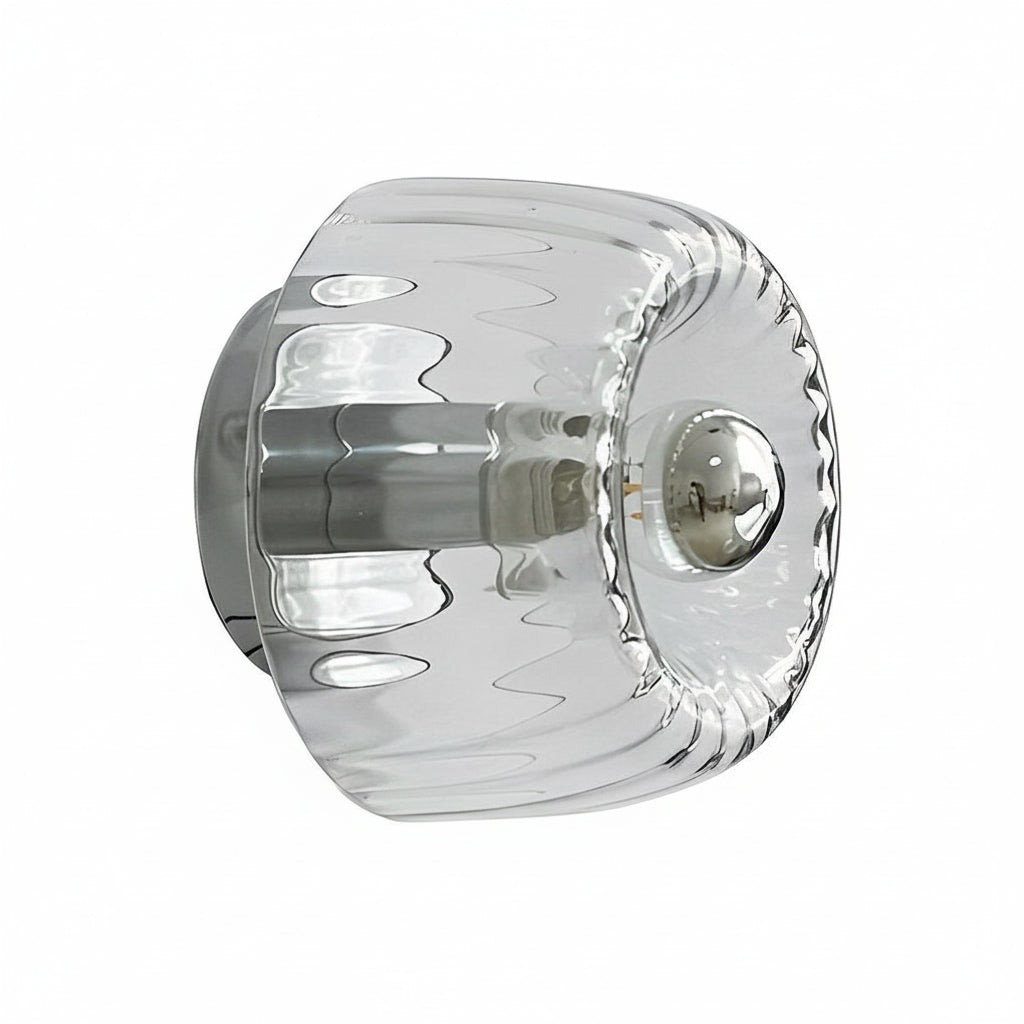 LED Wall Sconce Light – Modern Jellyfish Round Glass (16x13cm / 6.3x5.1in) | Kalsten