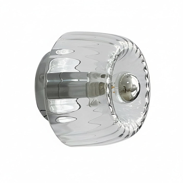 LED Wall Sconce Light – Modern Jellyfish Round Glass (16x13cm / 6.3x5.1in) | Kalsten