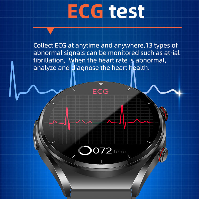Kalsten | One-Click Blood Sugar|Blood Glucose Blood Pressure ECG|ECG HRV Heart Rate Monitor Health Smart Watch
