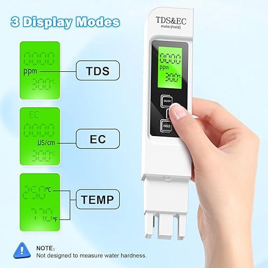 TDS Meter 3-in-1 Digital Water Quality Tester | Kalsten