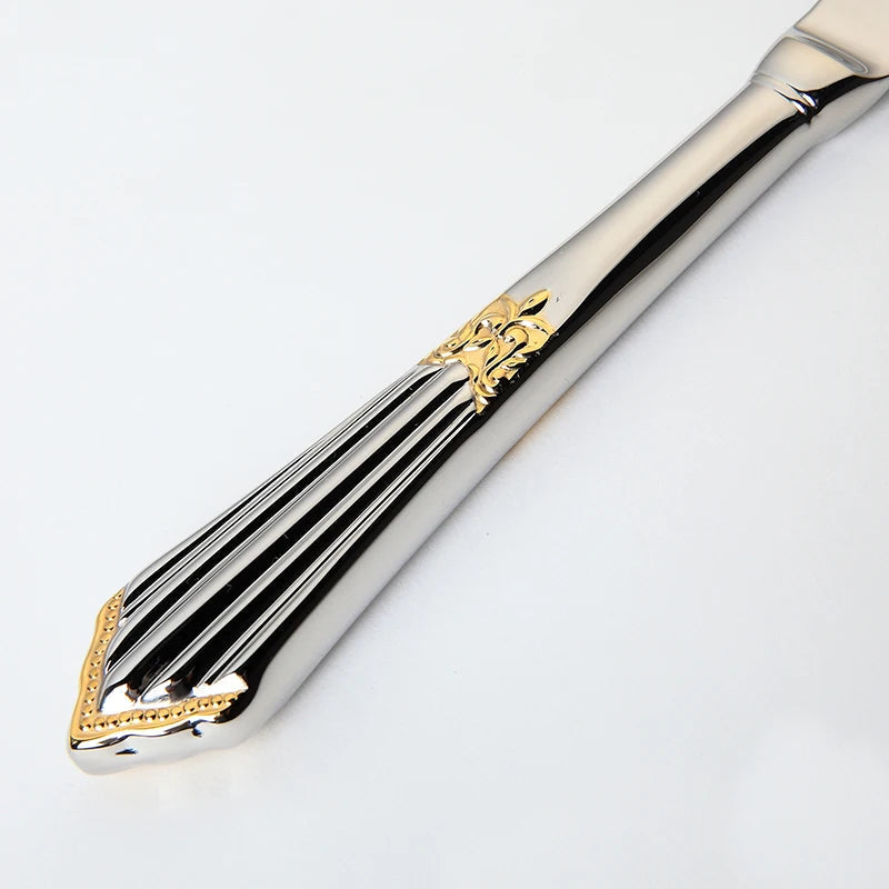 Kalsten | 4-Piece Luxury Gold Inlay Cutlery Set
