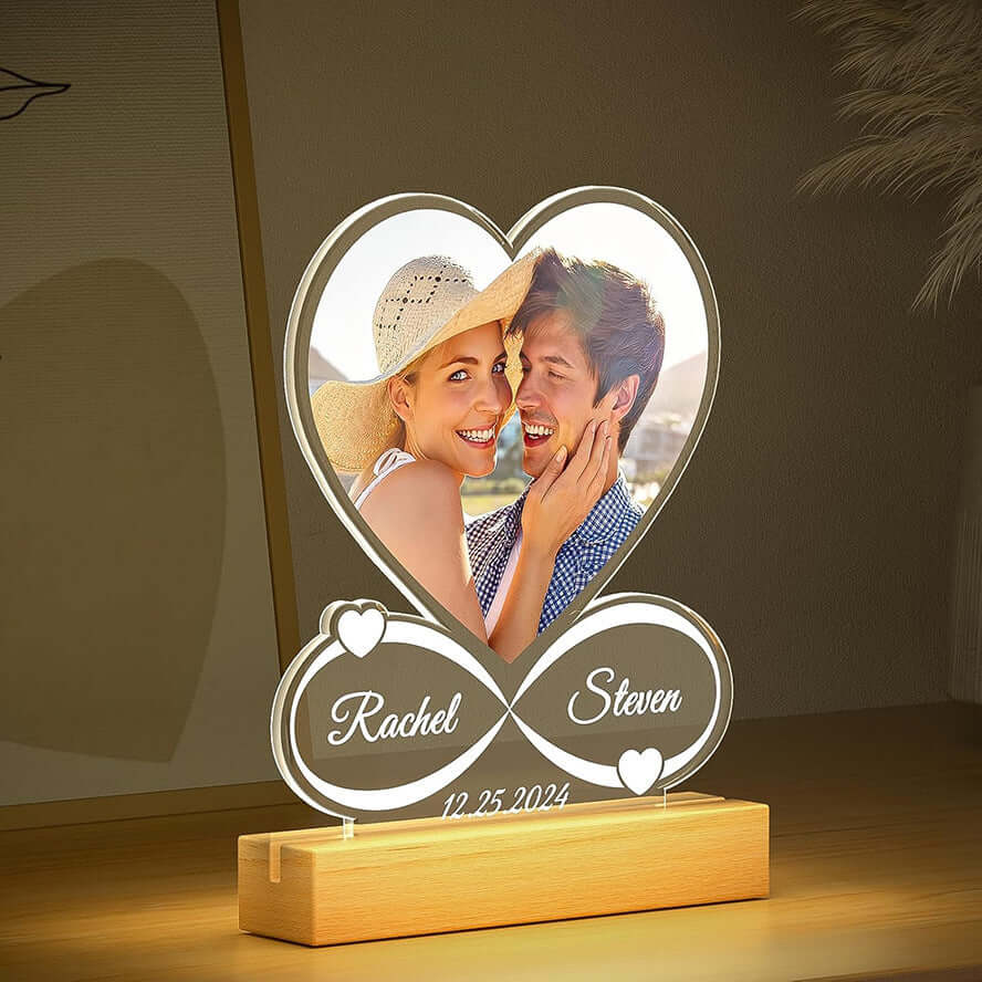 Valentine's Day Night Light Acrylic Color Printing Photo Personalized Ornament | Kalsten