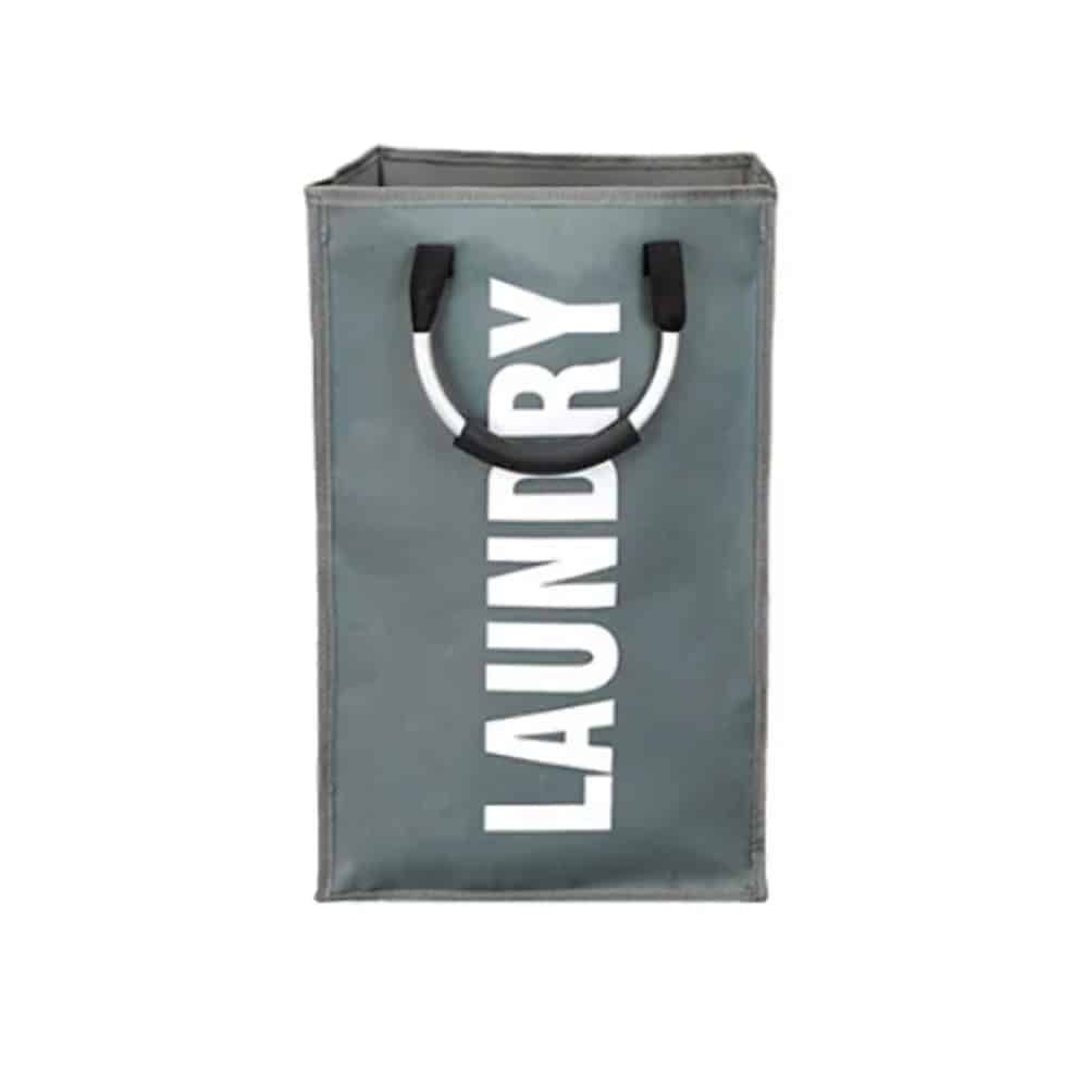 Laundry basket - foldable with handle - black, gray or light gray | Kalsten