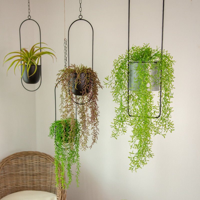 BowLift | DecoBloom Hanging Planter – Elegant Indoor & Outdoor Metal Plant Pot with Chain