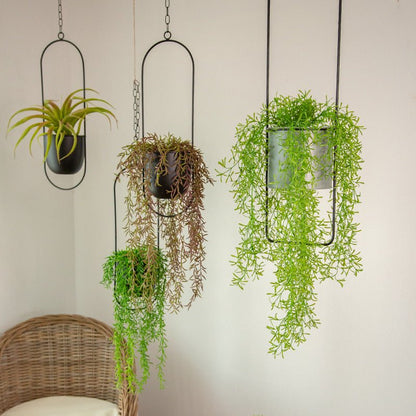 BowLift | DecoBloom Hanging Planter – Elegant Indoor & Outdoor Metal Plant Pot with Chain