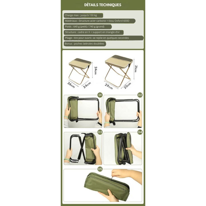 Kalsten | 2-in-1 Chair Bag – Ultralight Foldable Backpack with Built-In Seat