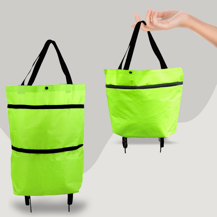 Kalsten | 2-in-1 Convertible Shopping Bag with Wheels - CarryFlex