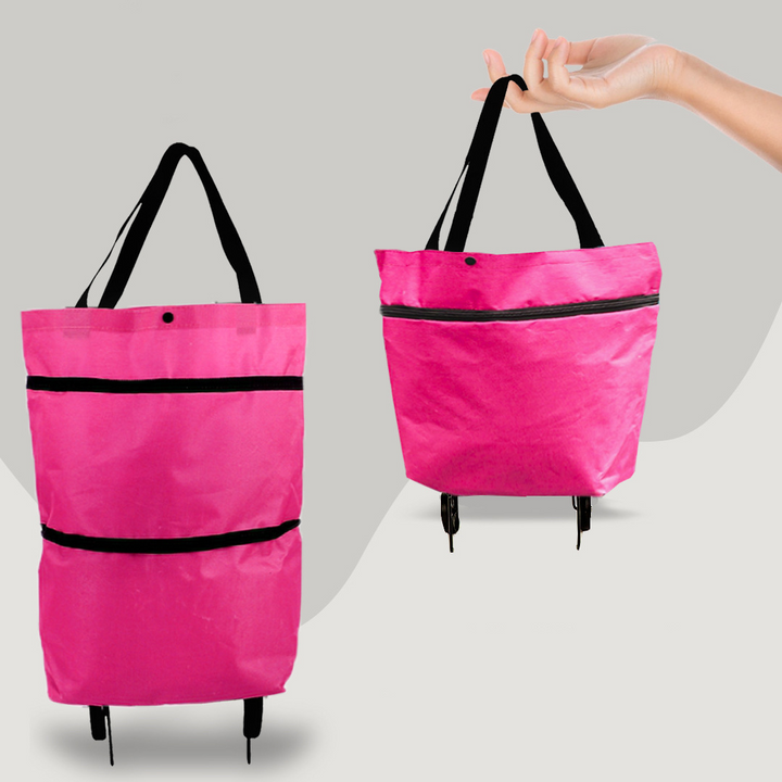 Kalsten | 2-in-1 Convertible Shopping Bag with Wheels - CarryFlex