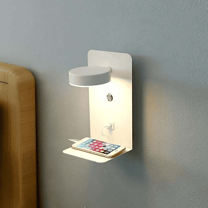 LED Wall Lamp with USB Charger