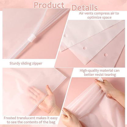 BowLift | Multi-Purpose Frosted Zip Storage Bags – 20-Pack Plastic Garment Sleeves (Buy 2 Sets, Take 1 FREE)