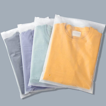 Multipurpose Storage Bags with Frosted Zipper – 20-Pack Plastic Garment Covers (Buy 2 Sets, Get 1 Free)