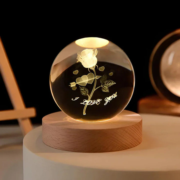 3D Crystal Ball LED Night Light Kalsten