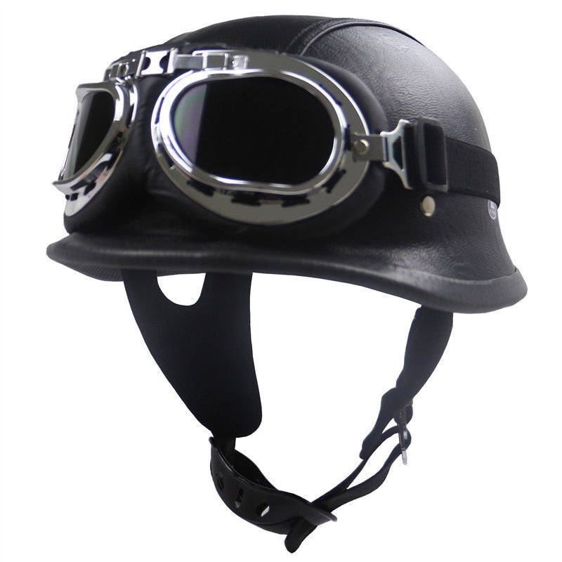 Vintage Leather Motorcycle Helmet Kalsten