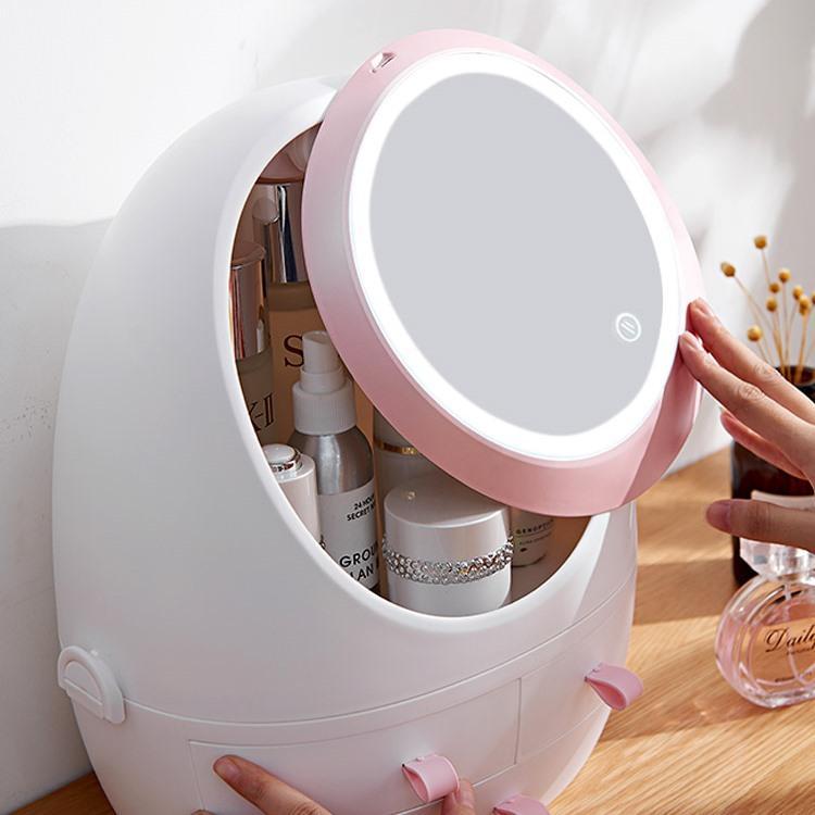 LED Mirror Cosmetic Storage Box | Kalsten
