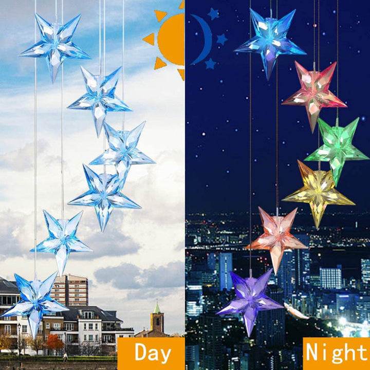 LED Solar Butterfly Wind Chime Garden Hanging Light Kalsten