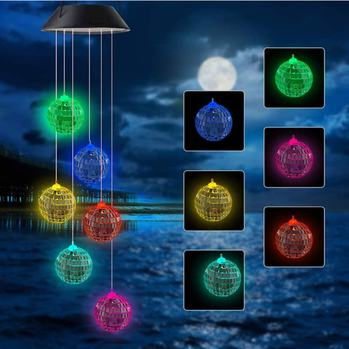 LED Solar Butterfly Wind Chime Garden Hanging Light Kalsten