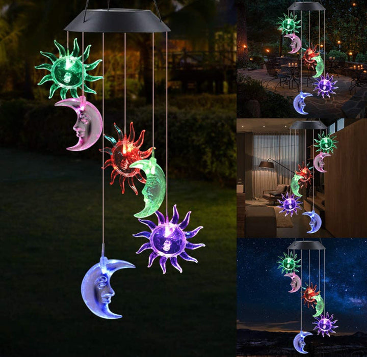 LED Solar Butterfly Wind Chime Garden Hanging Light Kalsten