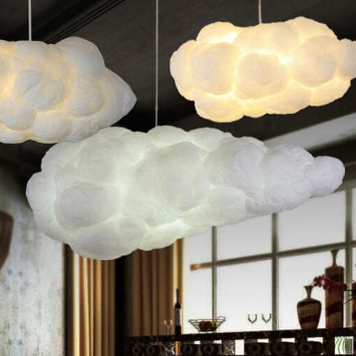 Pendant Light Metal 19.7 in White Adjustable Bedroom Dining Room Modern Hanging Lamp | Kalsten