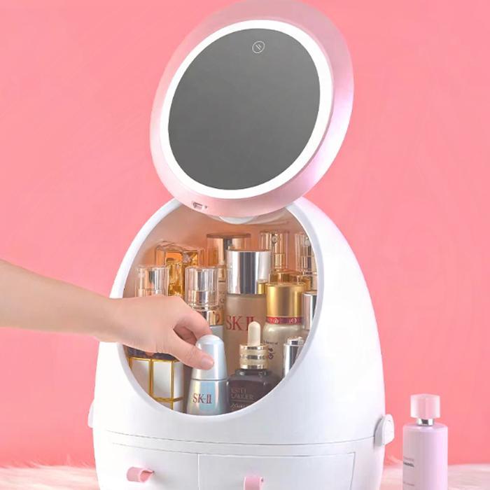 LED Mirror Cosmetic Storage Box | Kalsten