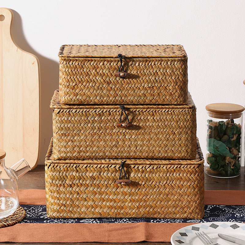 Handwoven Storage Box with Lid Kalsten