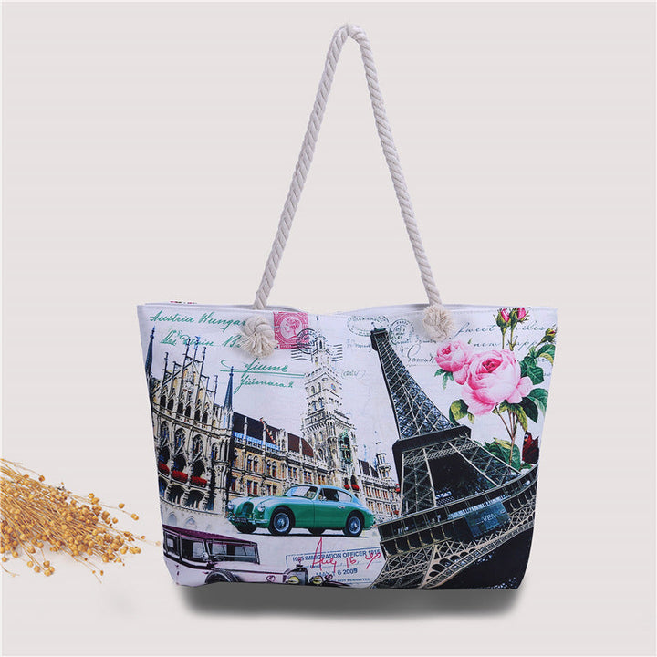 Beach bag in urban postcard design Kalsten