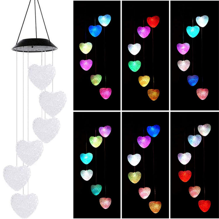 LED Solar Butterfly Wind Chime Garden Hanging Light Kalsten