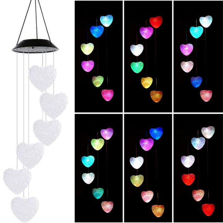 LED Solar Butterfly Wind Chime Garden Hanging Light Kalsten