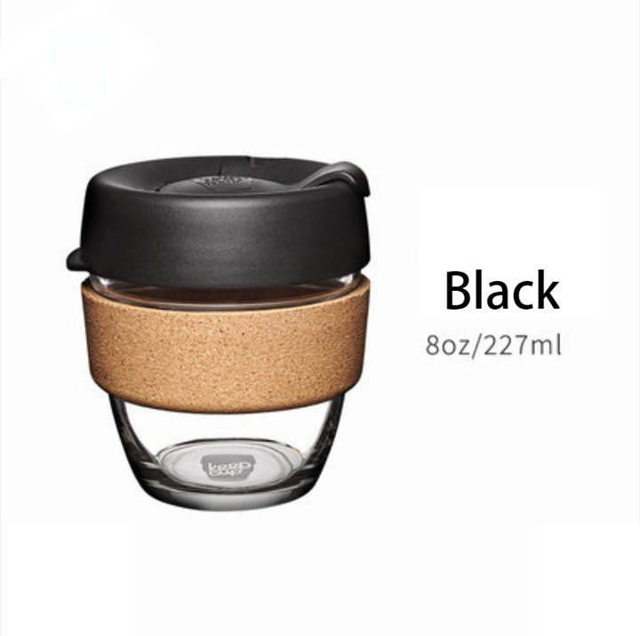 Noxord | Reusable & Portable Glass Coffee Cup With Lid & Sleeve, For Home, Travel & More