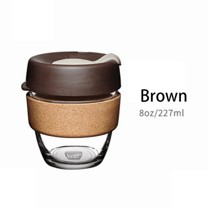 BowLift | Reusable & Portable Glass Coffee Cup With Lid & Sleeve, For Home, Travel & More