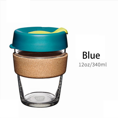 BowLift | Reusable & Portable Glass Coffee Cup With Lid & Sleeve, For Home, Travel & More