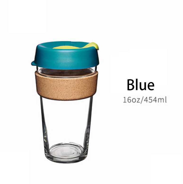 Noxord | Reusable & Portable Glass Coffee Cup With Lid & Sleeve, For Home, Travel & More