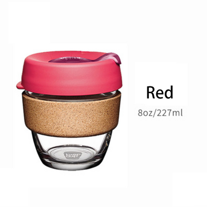 BowLift | Reusable & Portable Glass Coffee Cup With Lid & Sleeve, For Home, Travel & More