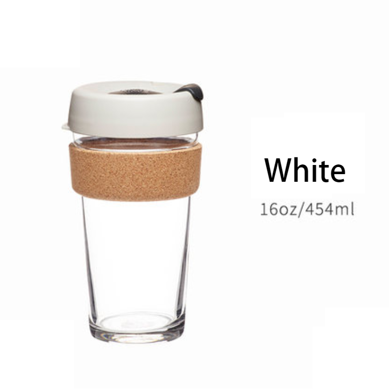 Noxord | Reusable & Portable Glass Coffee Cup With Lid & Sleeve, For Home, Travel & More