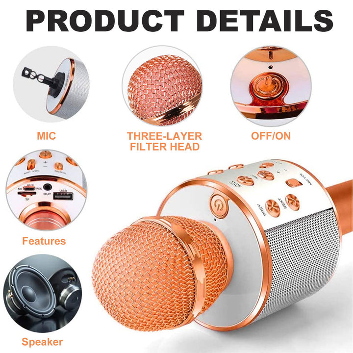 Rechargeable Bluetooth Karaoke Microphone