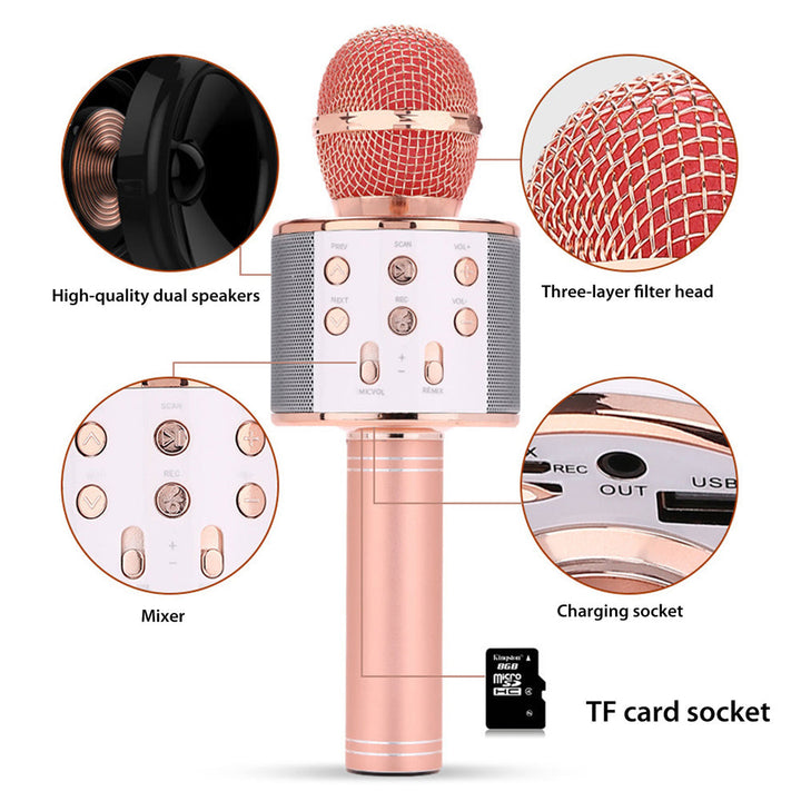 Kalsten | Rechargeable wireless Bluetooth karaoke microphone