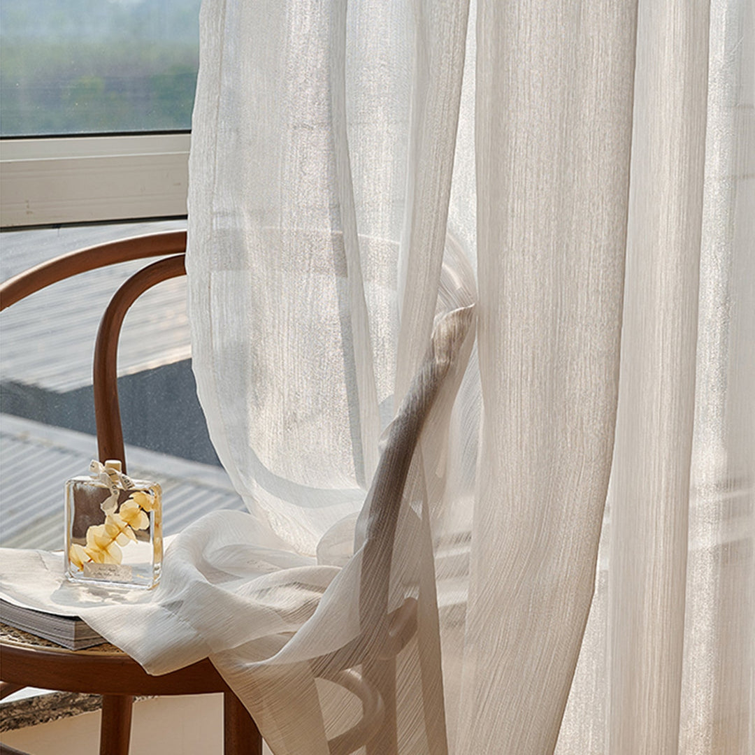Transparent Linen Curtains, Light and Modern for Living Room | Kalsten
