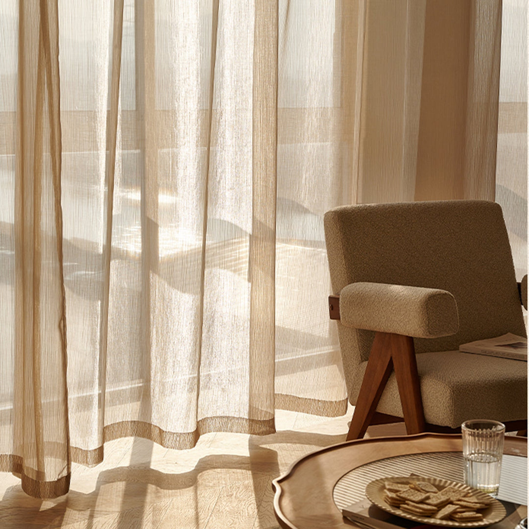 Transparent Linen Curtains, Light and Modern for Living Room | Kalsten