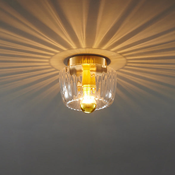 Flush Mount Light Copper 6.3 in Elegant Gold Bedroom Living Room Wall Lamp Luxury LED Incandescent Fixture | Kalsten