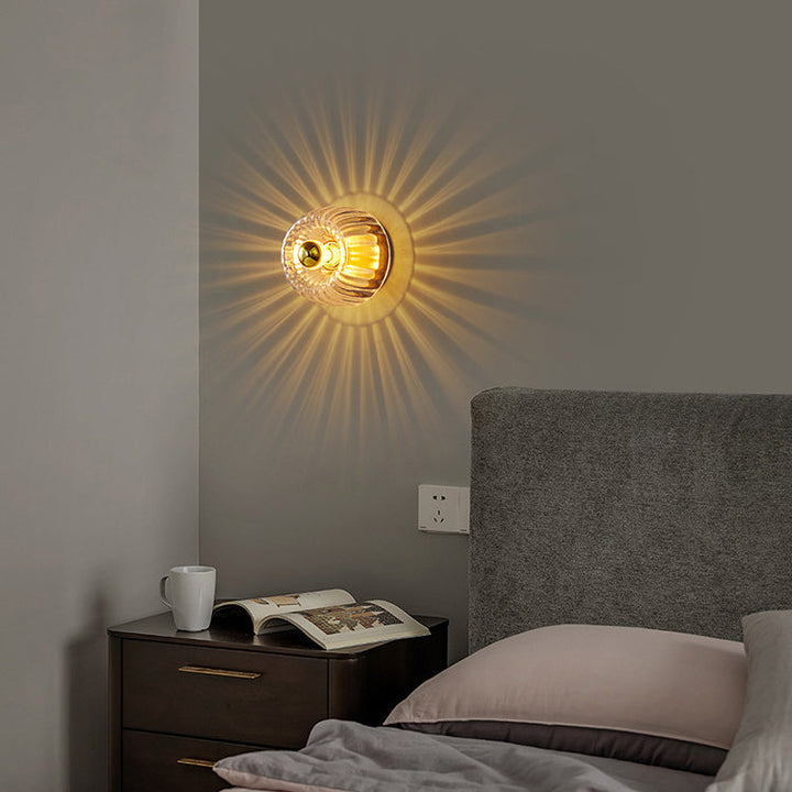 Flush Mount Light Copper 6.3 in Elegant Gold Bedroom Living Room Wall Lamp Luxury LED Incandescent Fixture | Kalsten